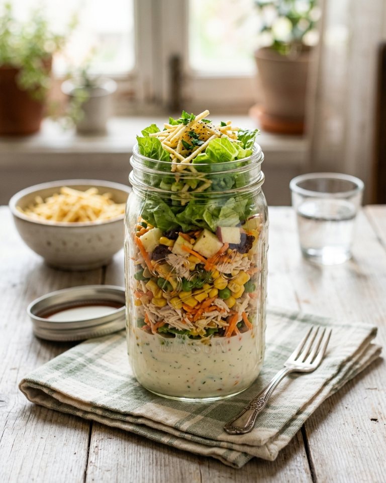 Salada proteica no pote